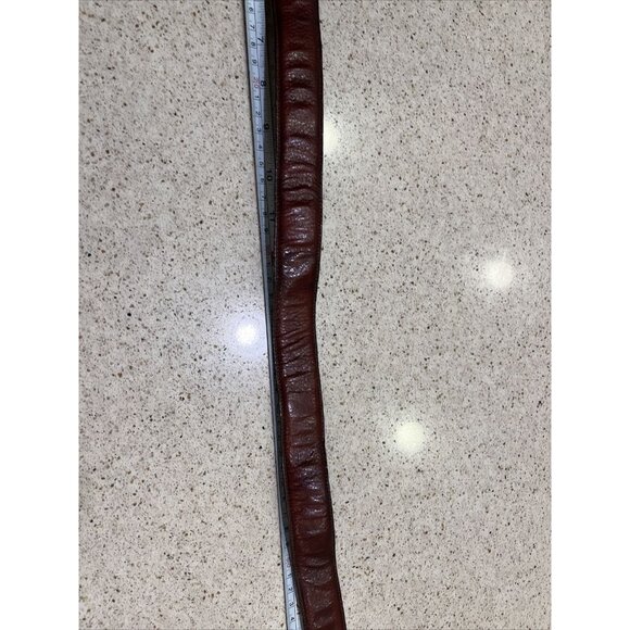 vintage USA handmade TRAFALGAR leather belt 34 brown - Picture 3 of 11